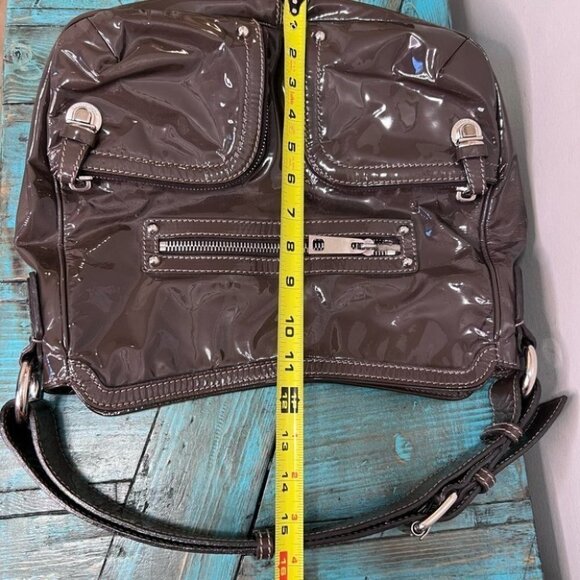 Marc Jacobs Khaki Patent Leather Purse Hobo Bag - Picture 6 of 16
